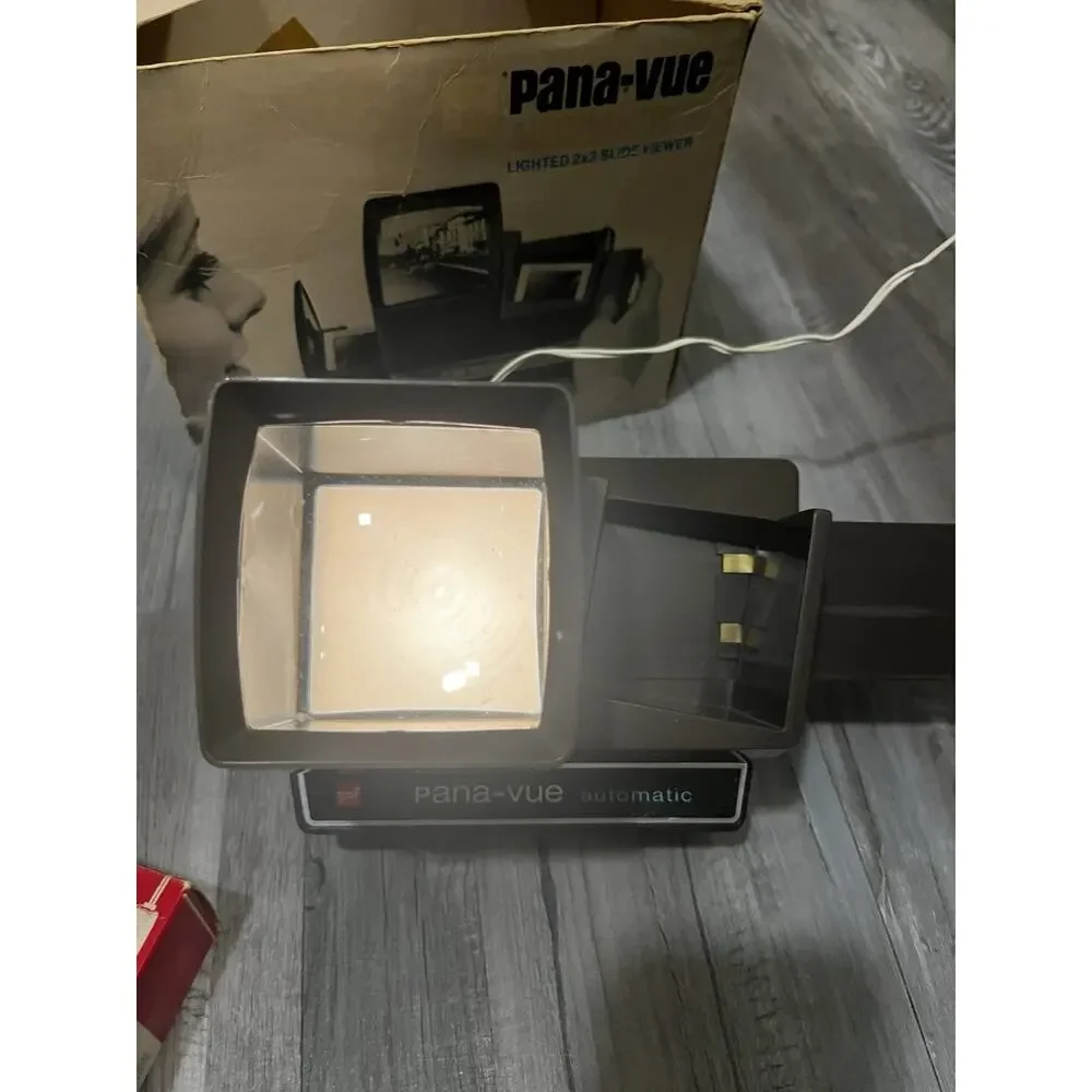 Vintage Gaf Pana-Vue Automatic Lighted 2x2 Slide Viewer Tested Works